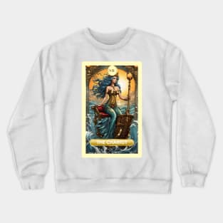 The Chariot Card From the Light Mermaid Tarot Deck Crewneck Sweatshirt